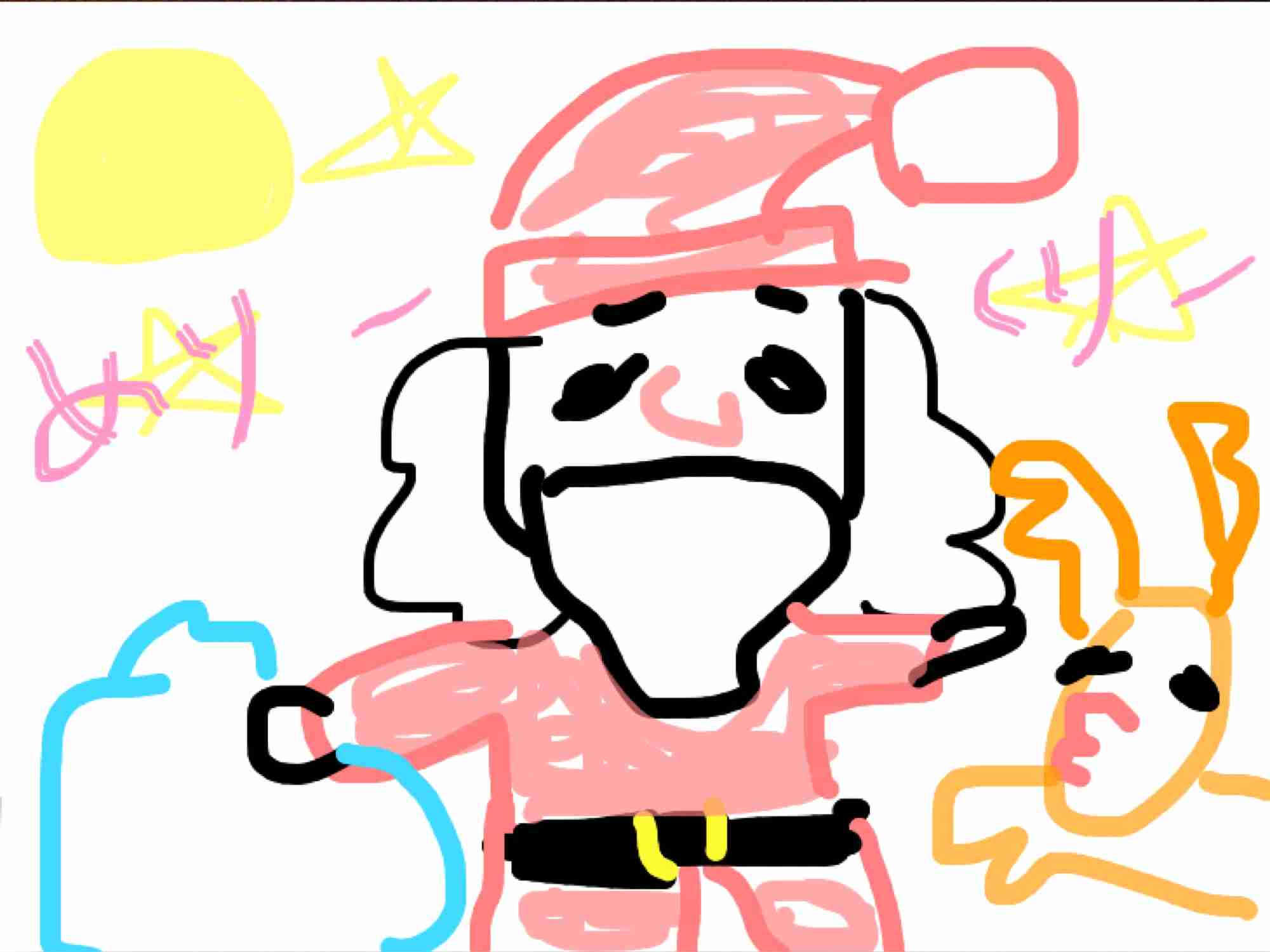 サンタクロース（やクリスマスツリー等々）を手書きで書くトピ。