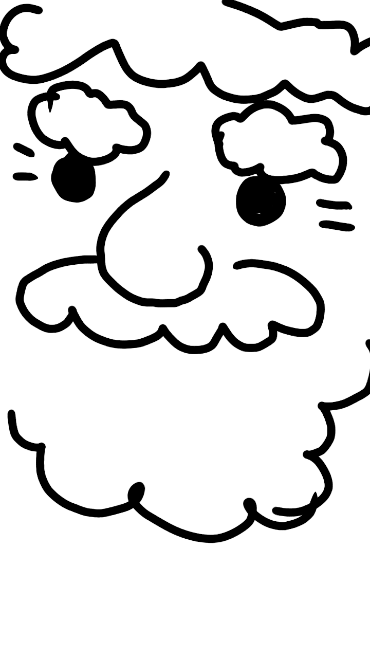 サンタクロース（やクリスマスツリー等々）を手書きで書くトピ。