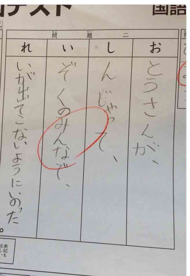 テストでの珍回答