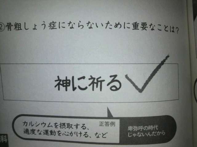 テストでの珍回答