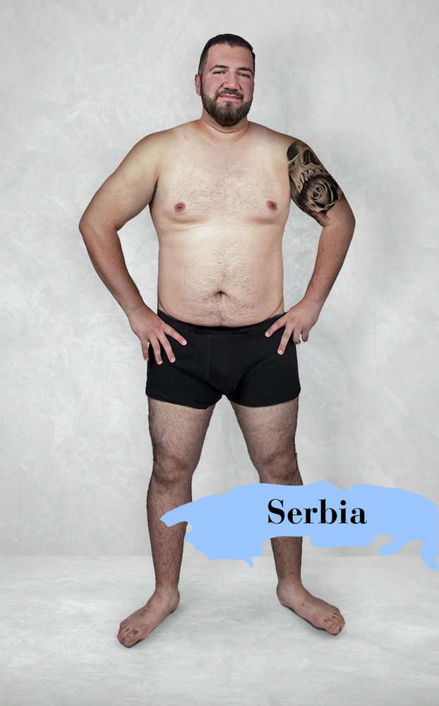 「理想的な」男性の体型は、世界19カ国でこんなに違った