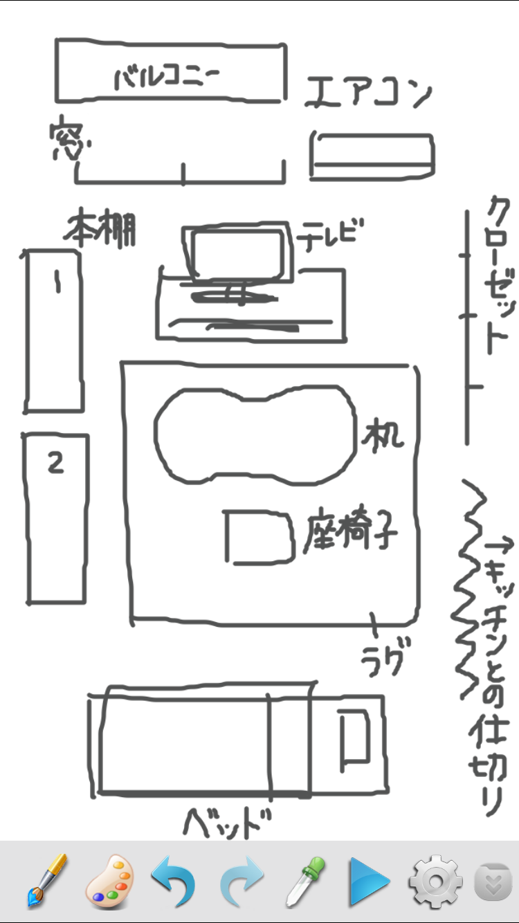 自室の家具配置どんな感じですか?