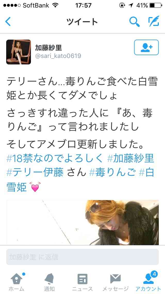 太田光が“狩野英孝の彼女” 加藤紗里を酷評「パーティグッズみたいな顔」