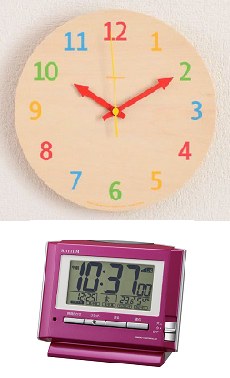 使っている掛け時計&目覚まし時計