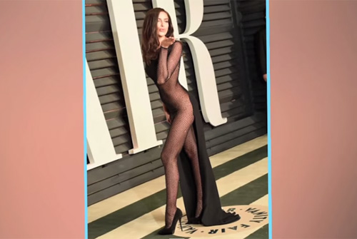 胸や下半身も丸見え…ジェニファー・ロペスのドレスがほぼ裸！