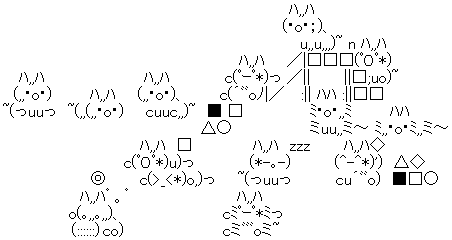 AA（アスキーアート）や画像を貼りながら、お喋りするトピ