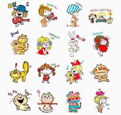 よく使うLINEスタンプを書き込むトピ