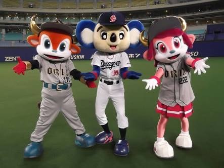 プロ野球マスコットキャラクター達のおもしろ画像