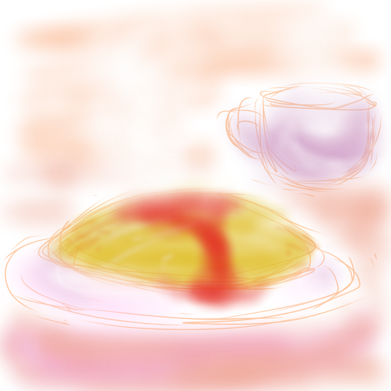 今日食べた朝食の絵を描きましょう✏️