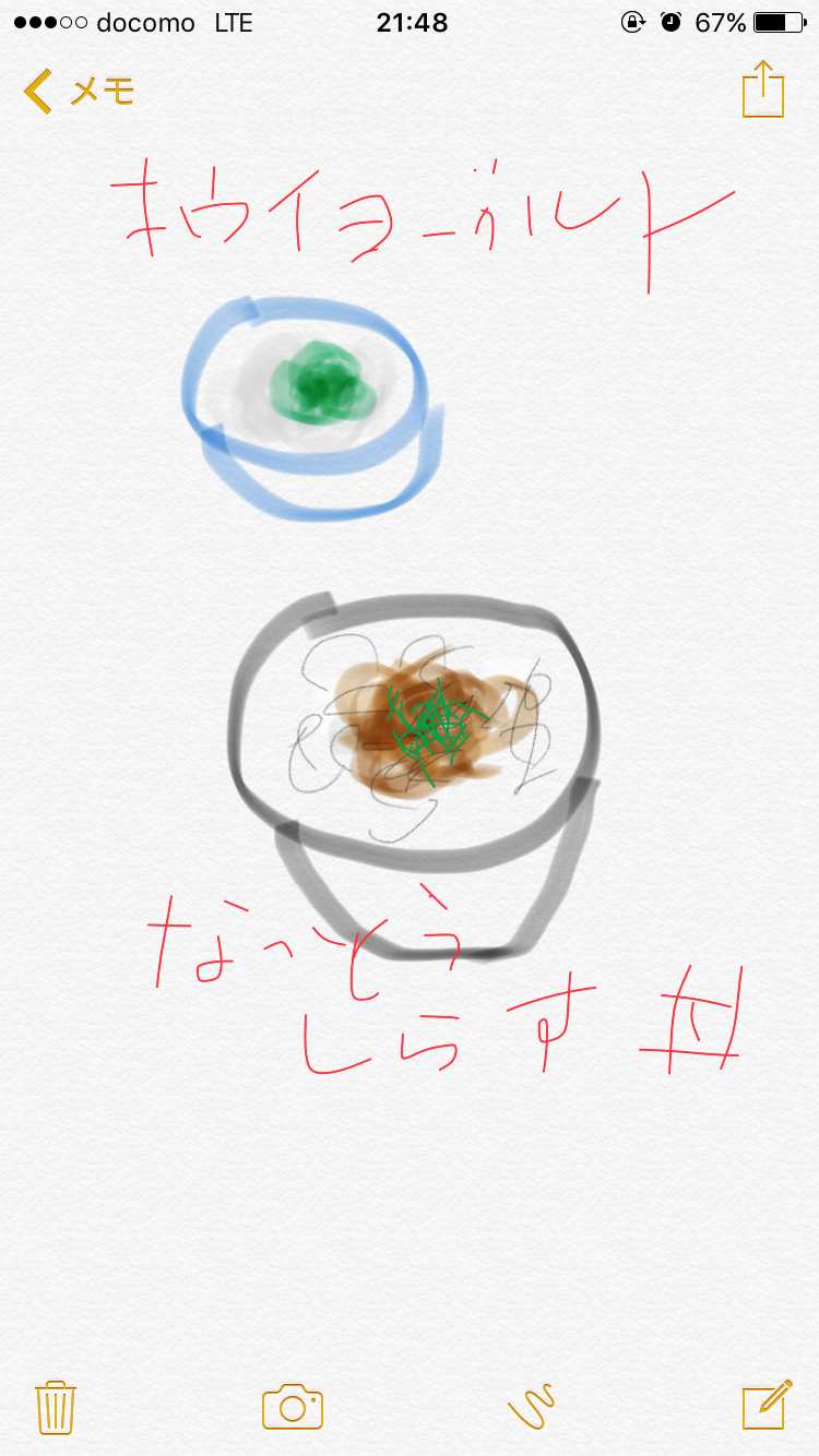 今日食べた朝食の絵を描きましょう✏️