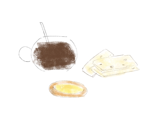 今日食べた朝食の絵を描きましょう✏️