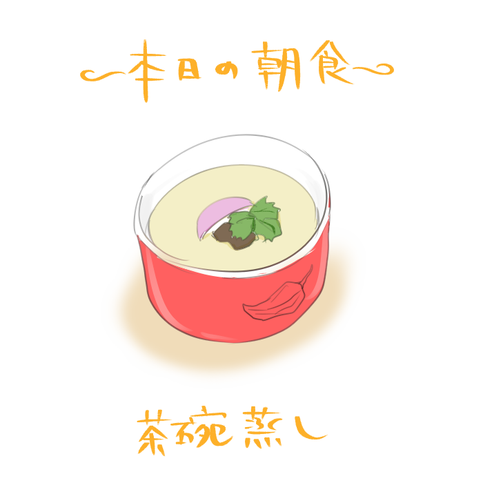 今日食べた朝食の絵を描きましょう✏️