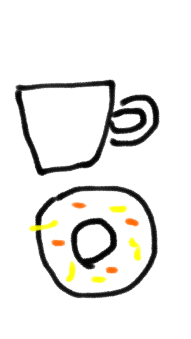 今日食べた朝食の絵を描きましょう✏️