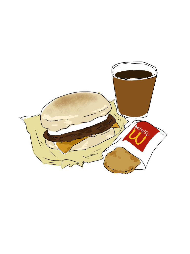 今日食べた朝食の絵を描きましょう✏️