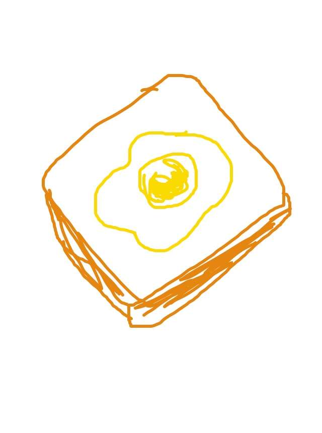 今日食べた朝食の絵を描きましょう✏️