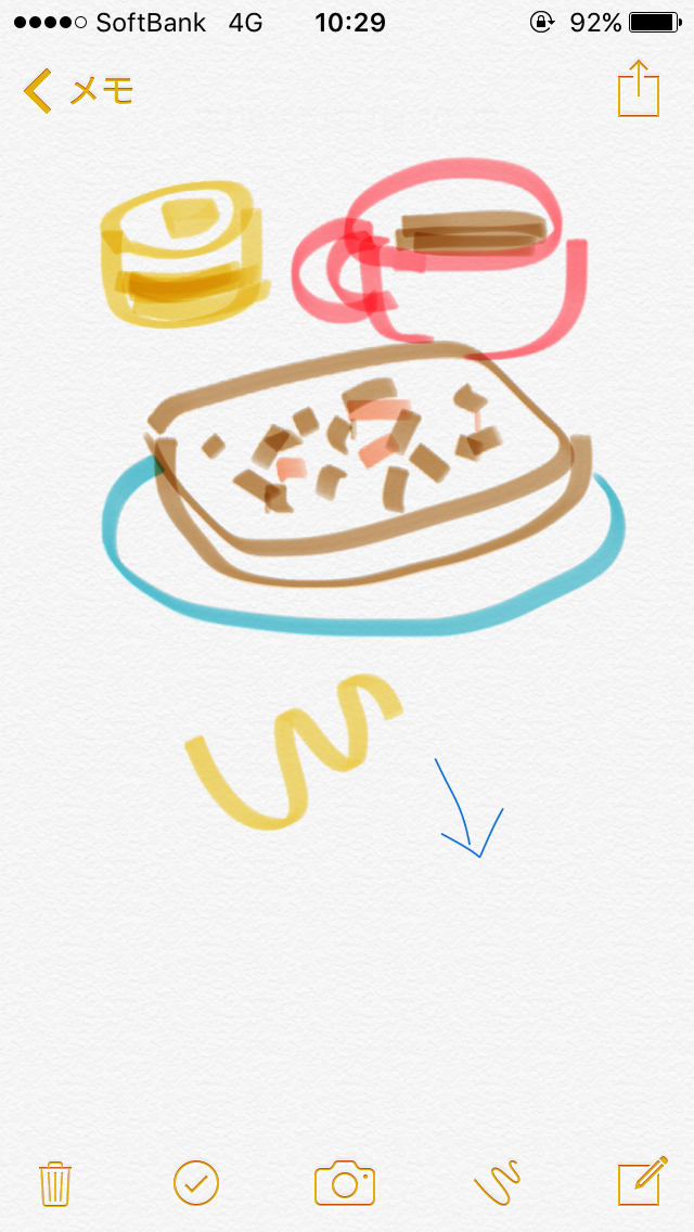 今日食べた朝食の絵を描きましょう✏️
