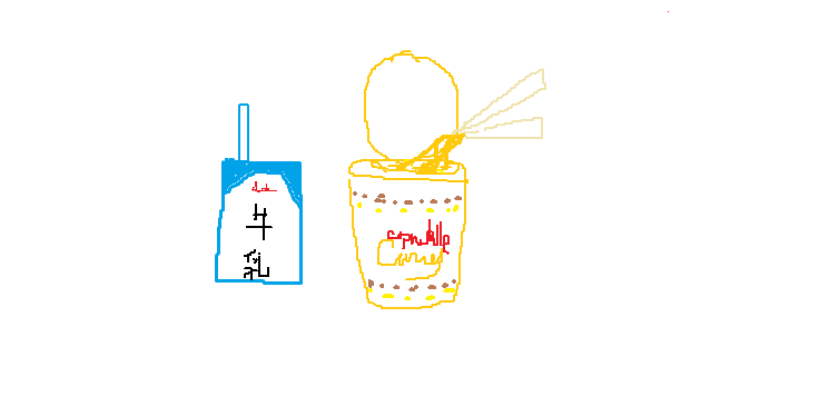 今日食べた朝食の絵を描きましょう✏️