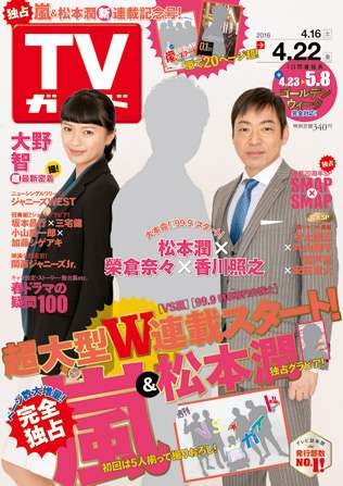 「週刊TVガイド」の表紙を貼るトピ