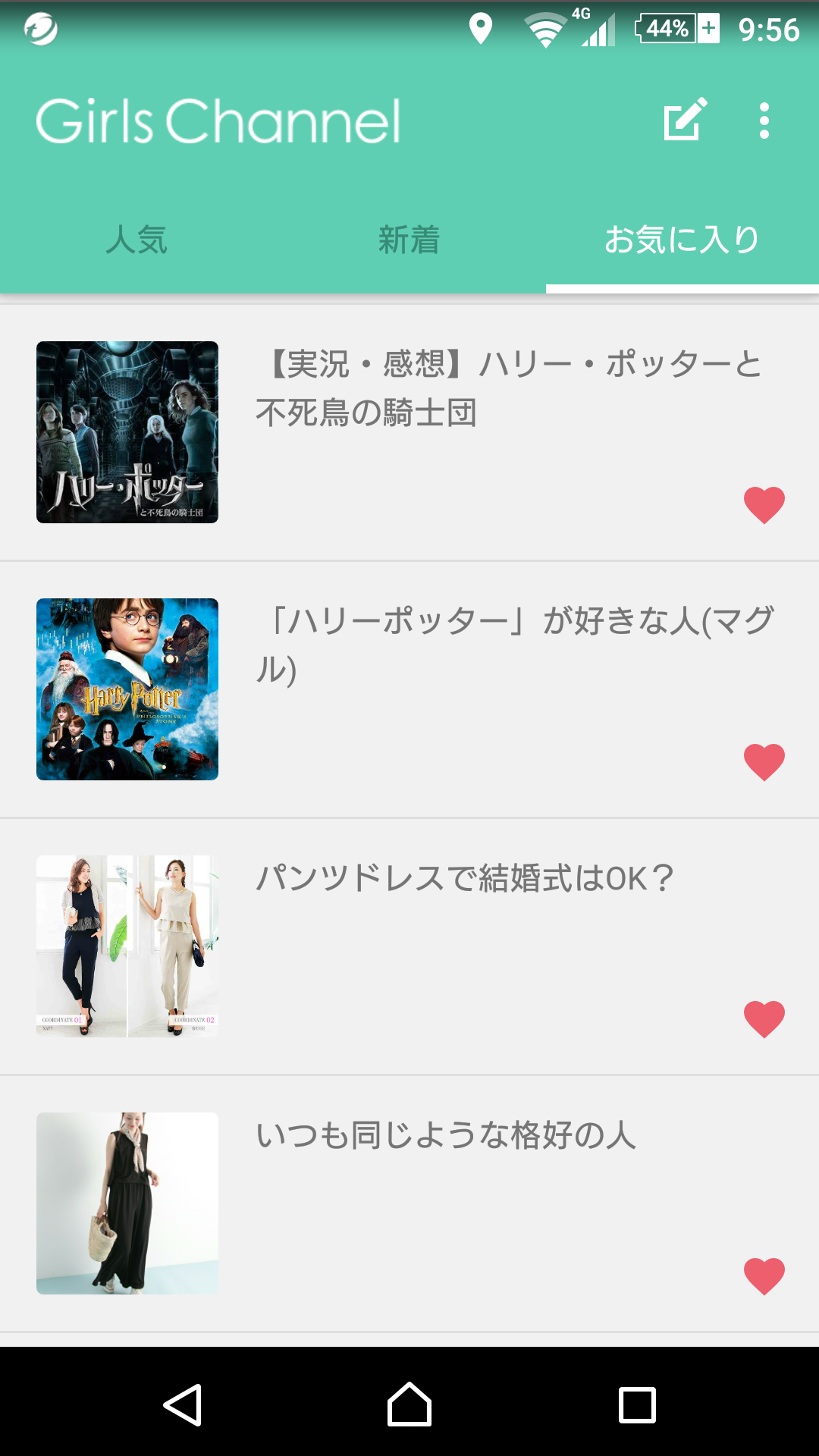 ガルちゃんマイページ（お気に入り）を晒すトピ