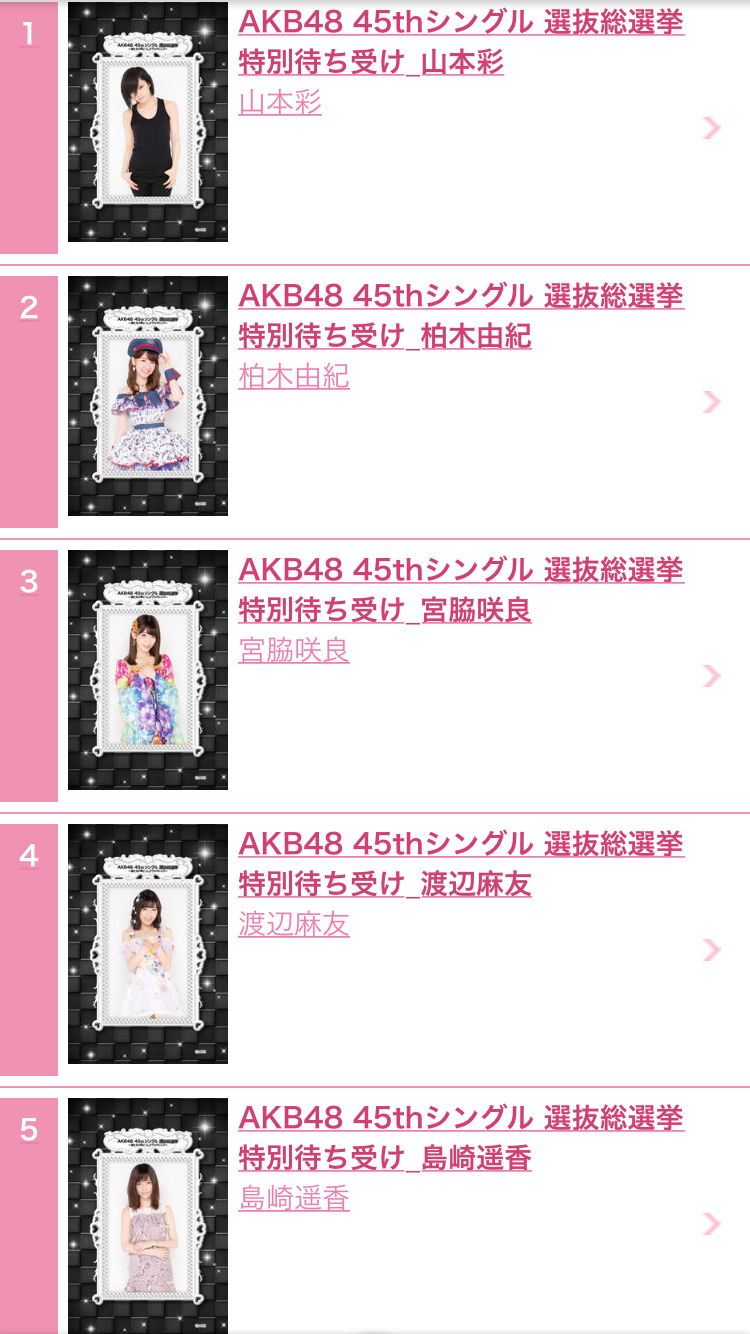 渡辺麻友1位、指原2位／選抜総選挙速報結果