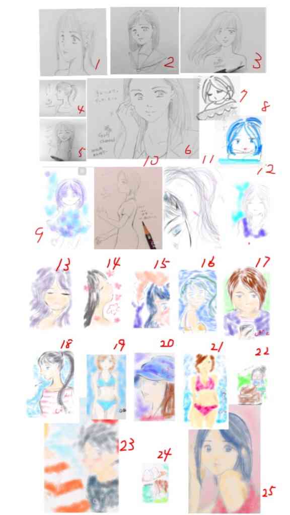 女の子の絵を描くトピ2☆