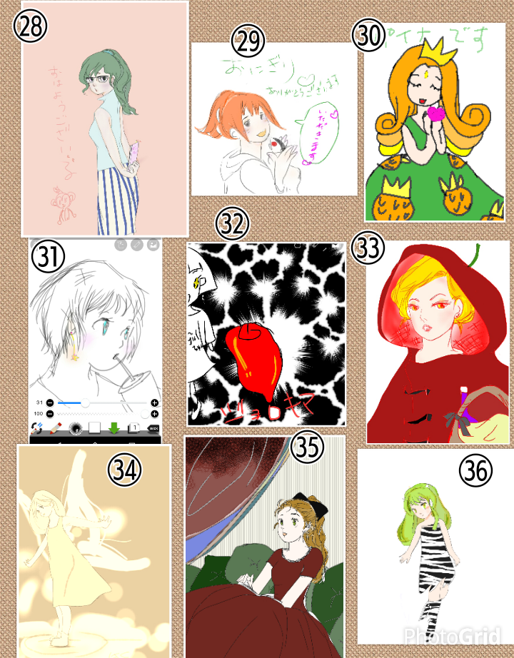 女の子の絵を描くトピ2☆