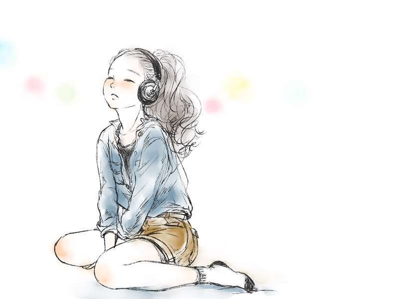 女の子の絵を描くトピ2☆