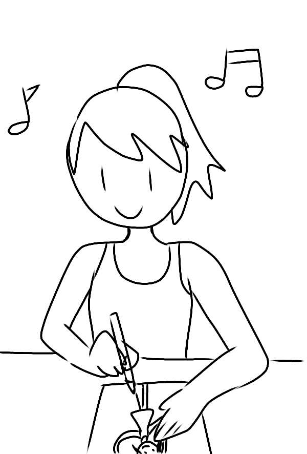 女の子の絵を描くトピ2☆