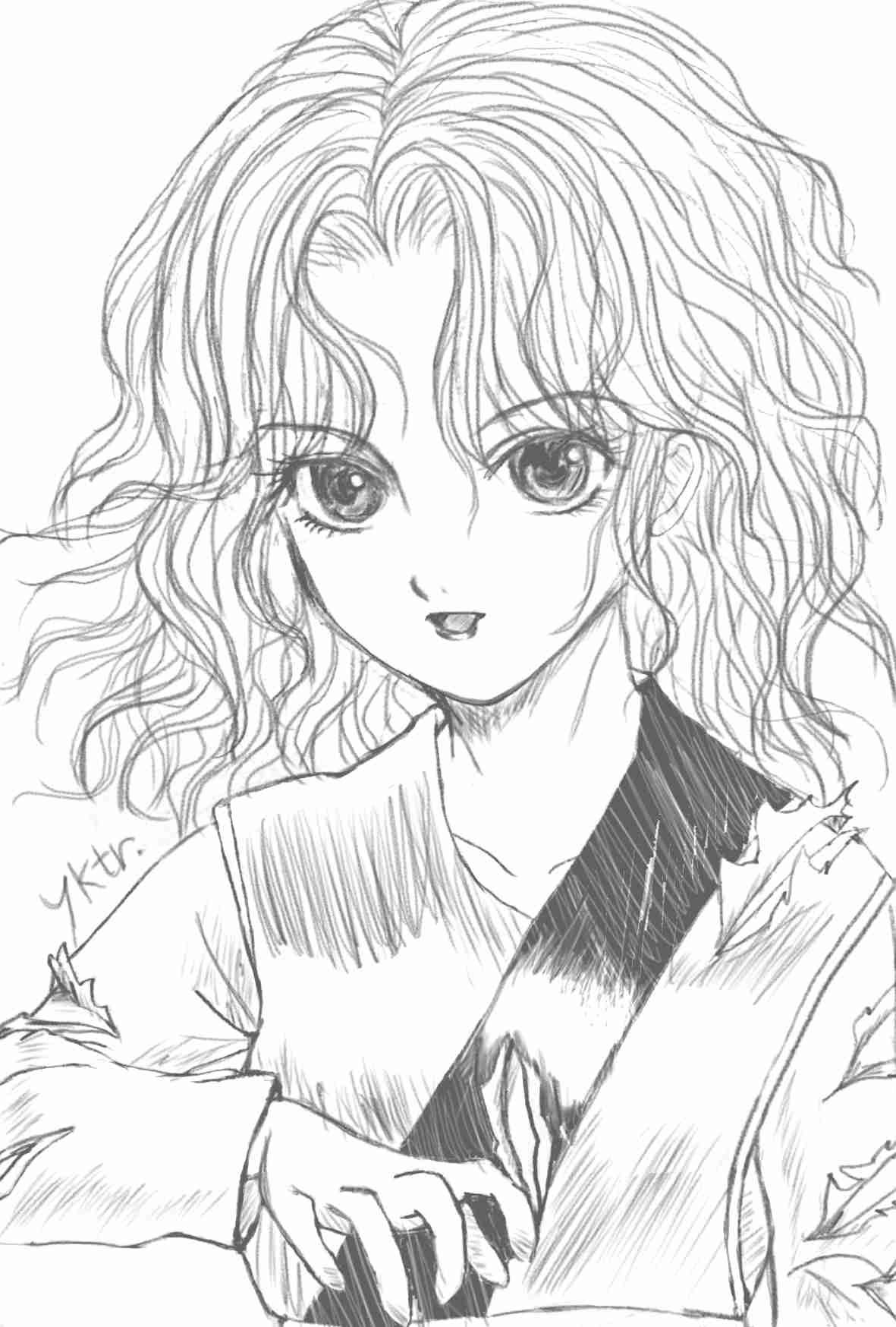 女の子の絵を描くトピ2☆
