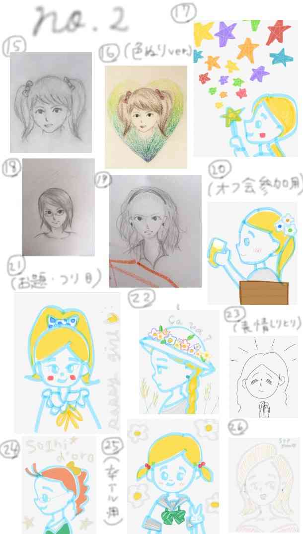 女の子の絵を描くトピ2☆