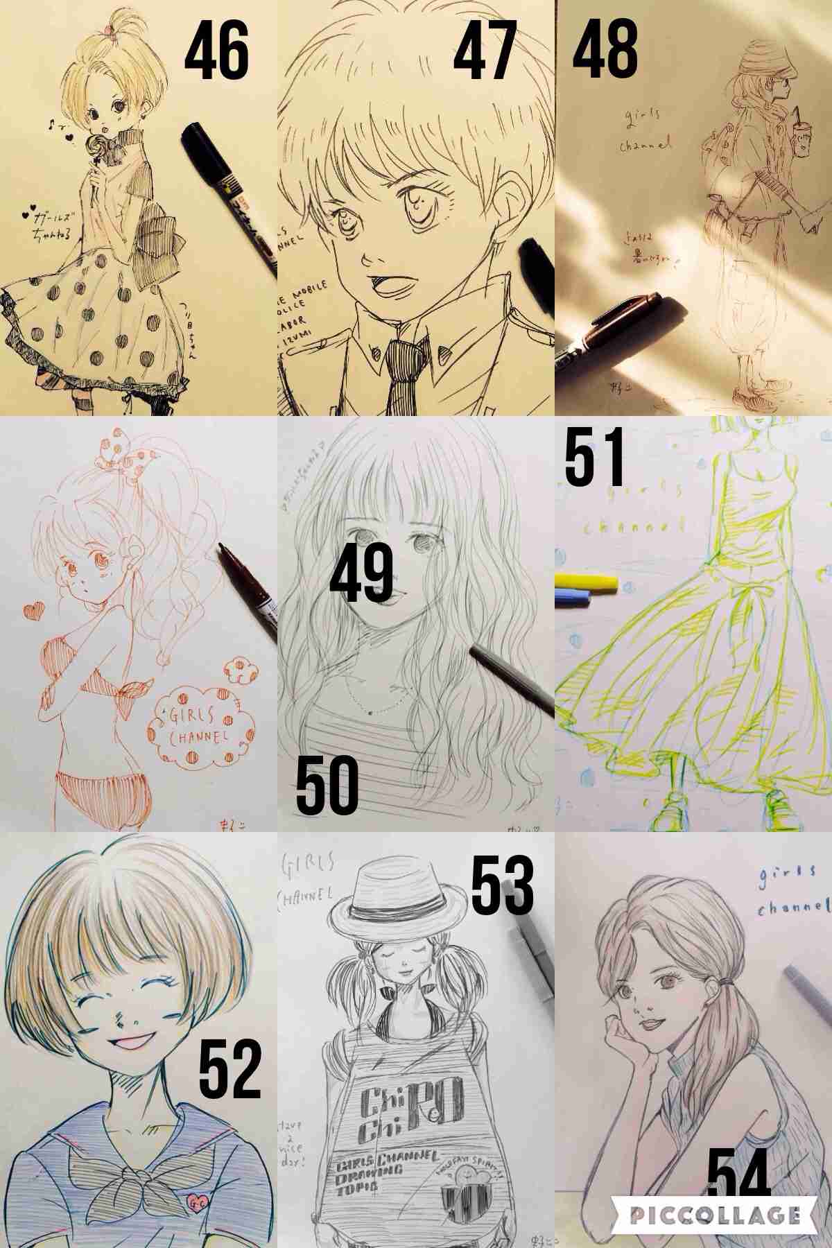 女の子の絵を描くトピ2☆