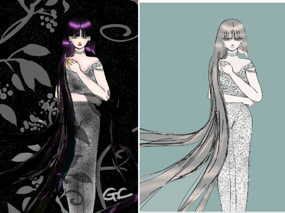 女の子の絵を描くトピ2☆