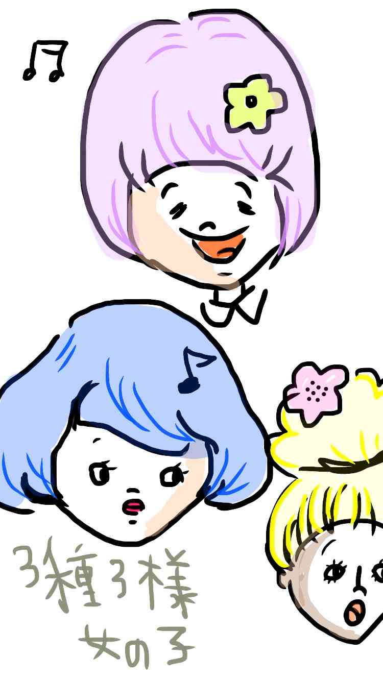 女の子の絵を描くトピ2☆