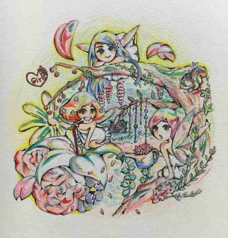 女の子の絵を描くトピ2☆