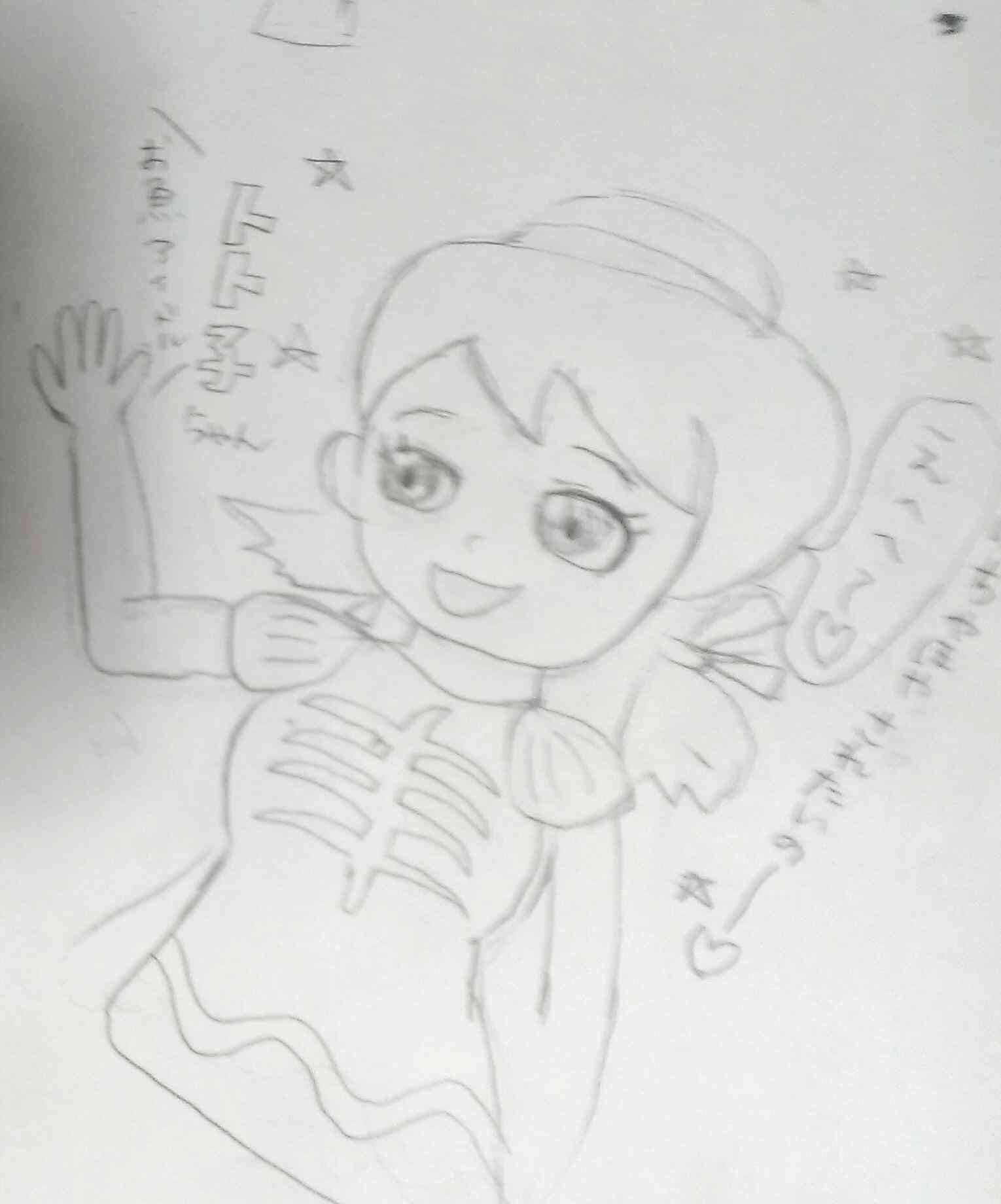 女の子の絵を描くトピ2☆