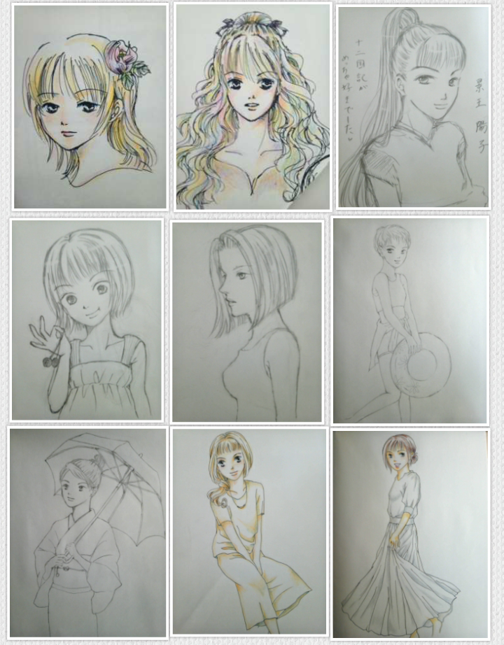 女の子の絵を描くトピ2☆
