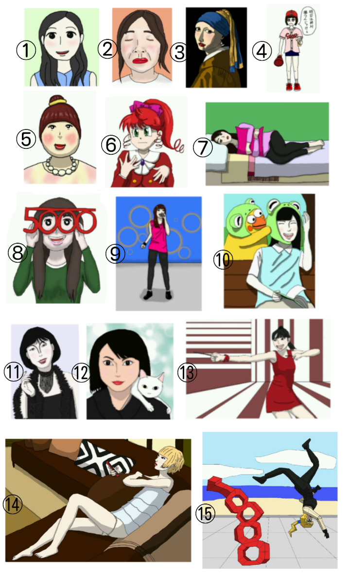 女の子の絵を描くトピ2☆