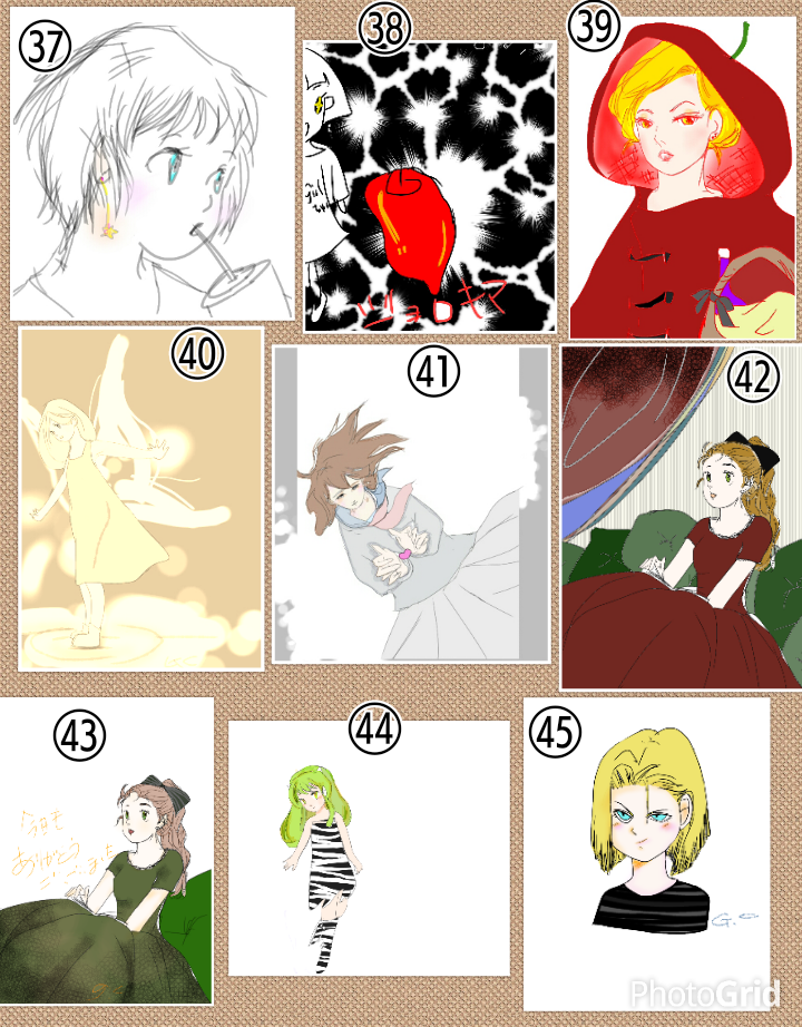 女の子の絵を描くトピ2☆