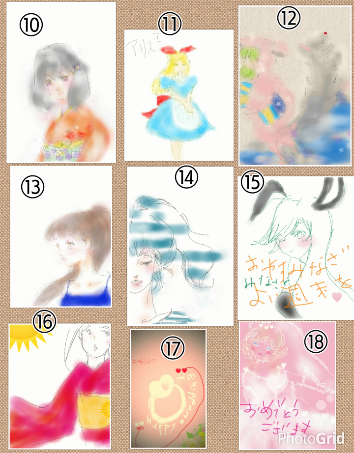 女の子の絵を描くトピ2☆