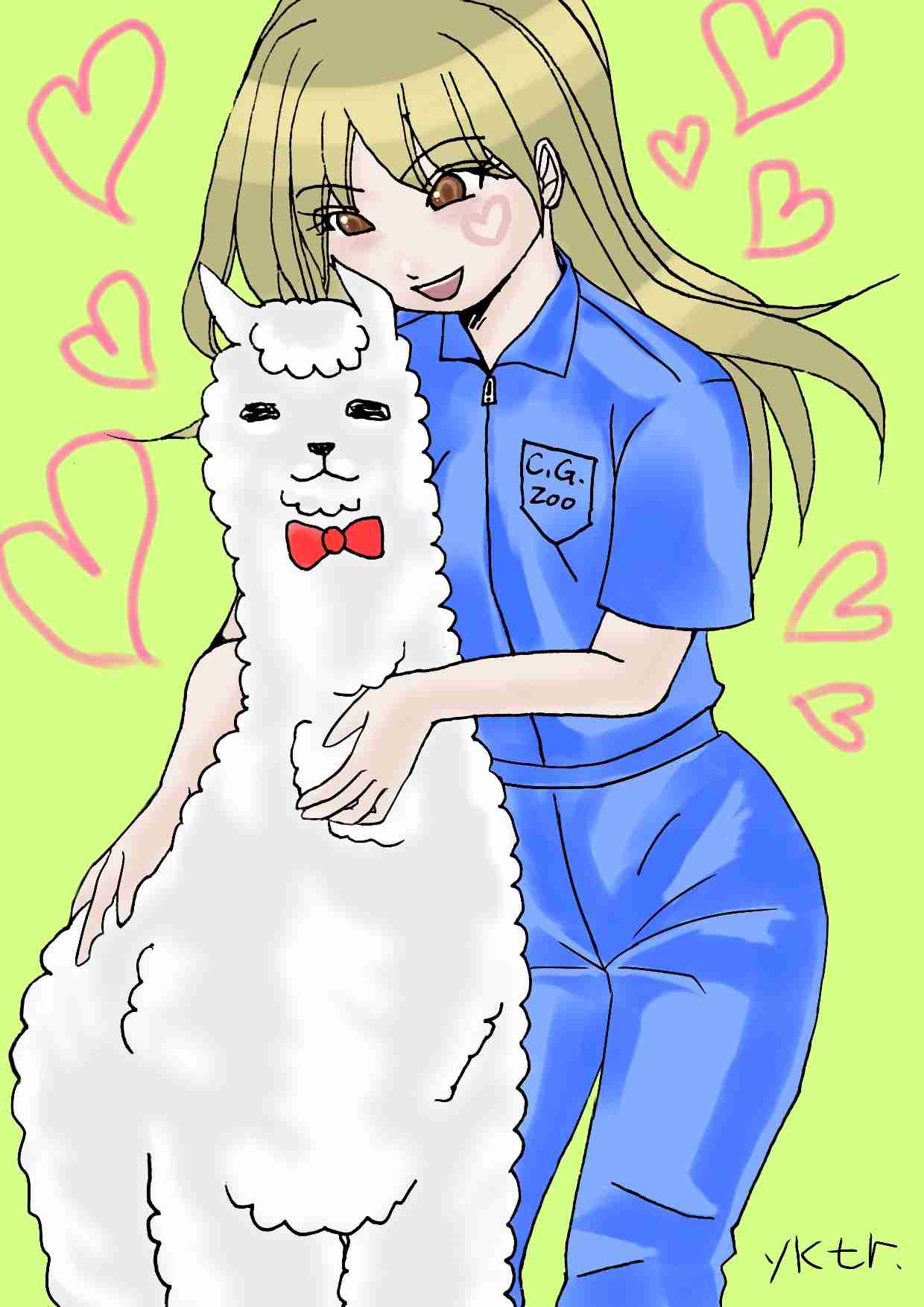 女の子の絵を描くトピ2☆