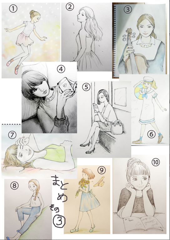 女の子の絵を描くトピ2☆