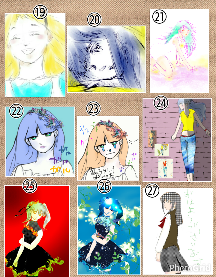 女の子の絵を描くトピ2☆