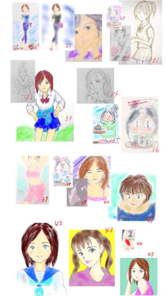 女の子の絵を描くトピ2☆