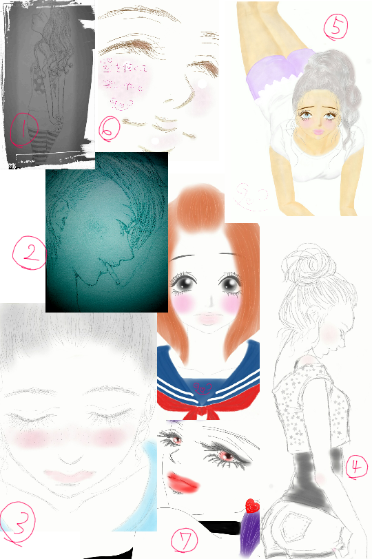 女の子の絵を描くトピ2☆