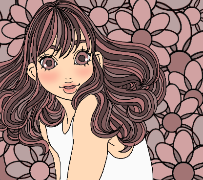 女の子の絵を描くトピ2☆