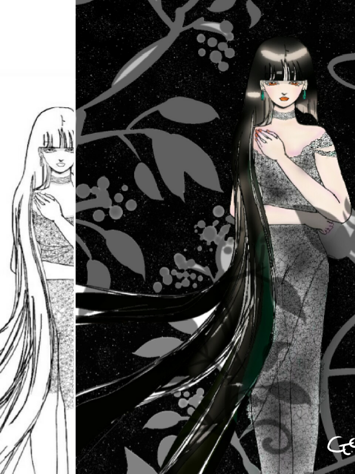 女の子の絵を描くトピ2☆