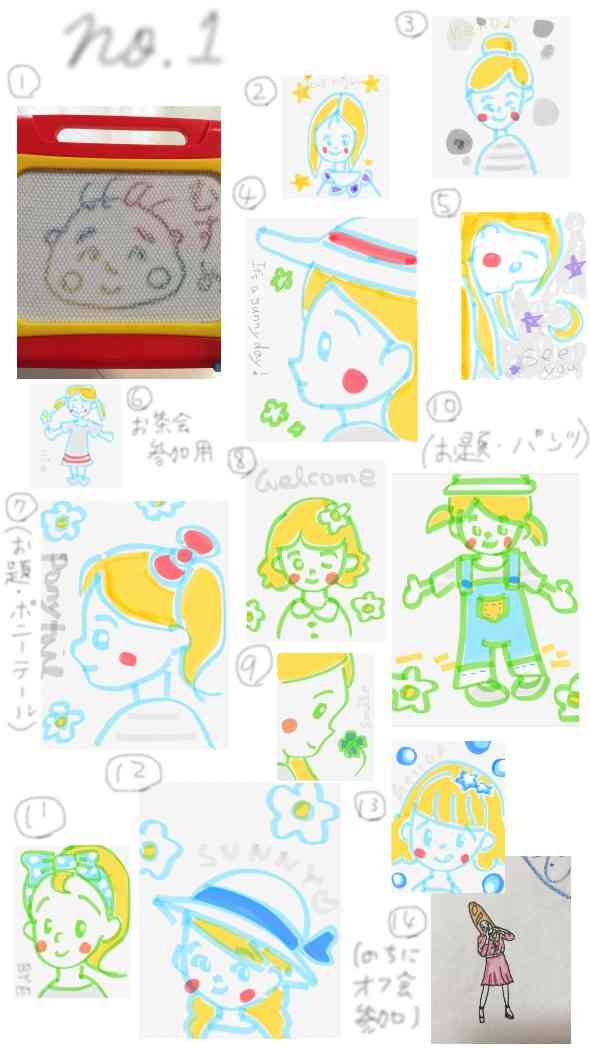 女の子の絵を描くトピ2☆
