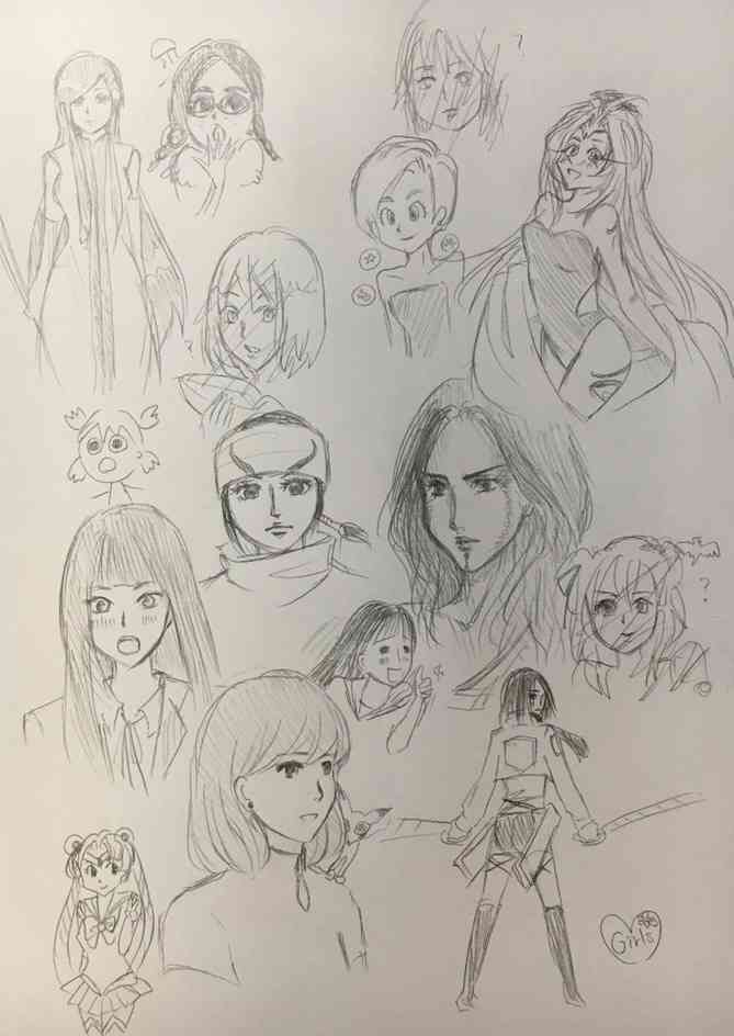 女の子の絵を描くトピ2☆