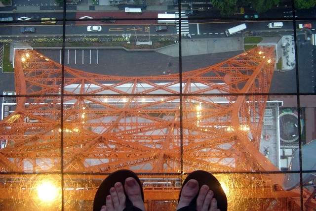 高さ123ｍ！足元透け透け…日本一の観覧車、大阪・吹田 