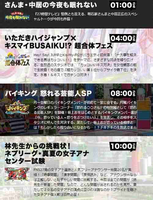 【実況・感想】FNS27時間テレビフェスティバル！